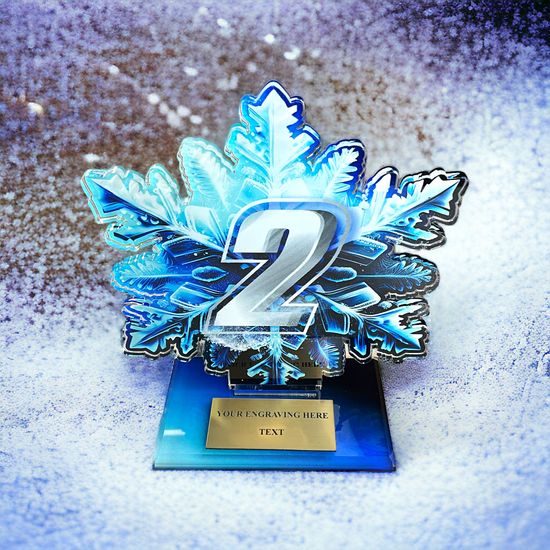 Cannes Printed Acrylic Snowflake 2 Trophy