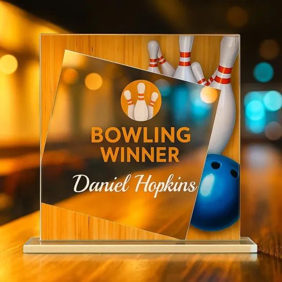 Eloise Tenpin Bowling Full Colour Printed Glass Award