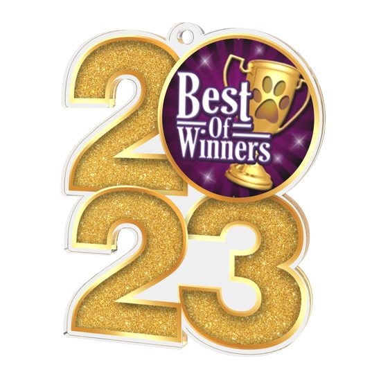 Dog Show Best of Winners 2023 Acrylic Medal