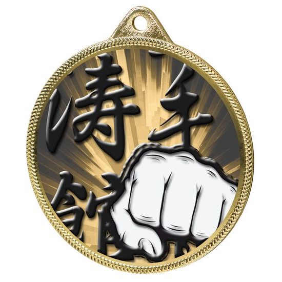 Martial Arts Fist Classic Texture 3D Print Gold Medal