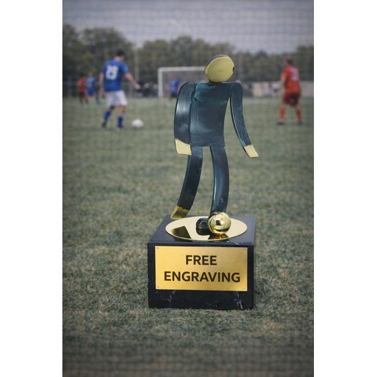Toledo Soccer ball Player Handmade Metal Trophy