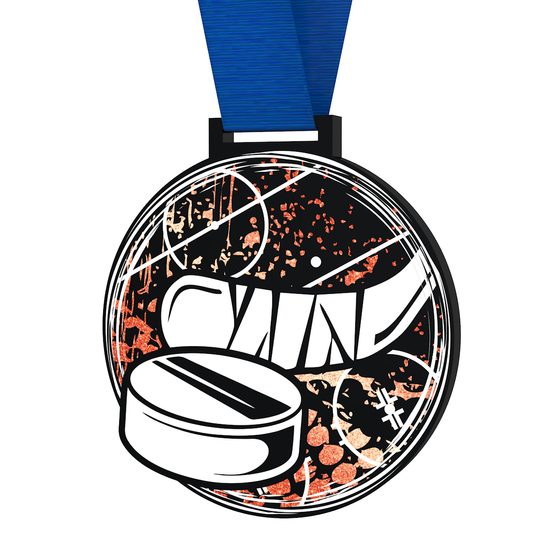 Giant Ice Hockey Black Acrylic Medal