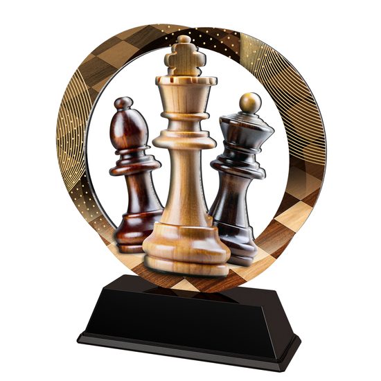 Onyx Stainless Steel Chess Trophy