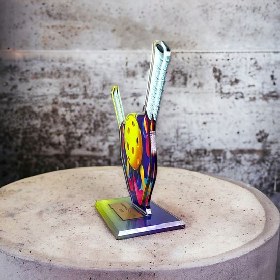 Cannes Printed Acrylic Pickleball Trophy