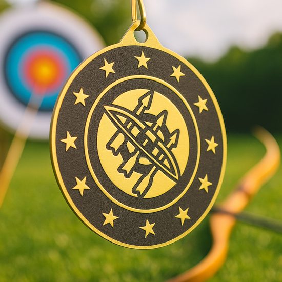 Valor Stainless Steel Archery Medal