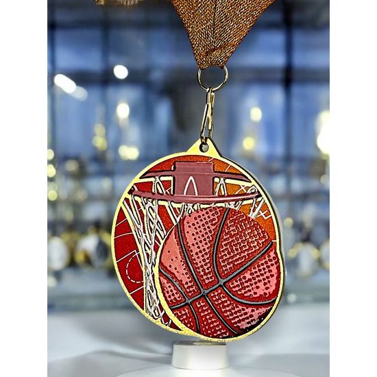 Aurum Stainless Steel Basketball Medal