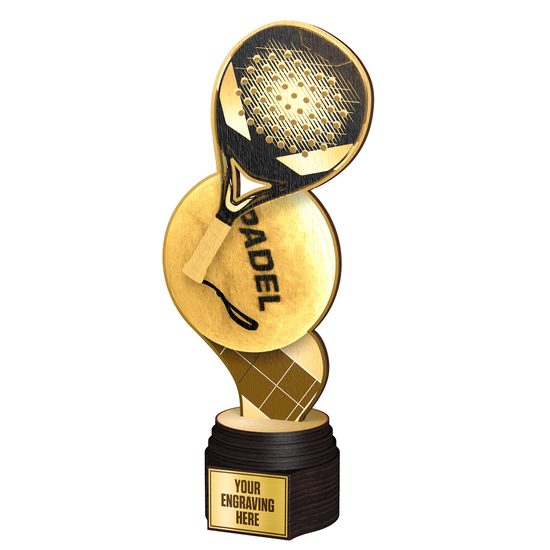 Frontier Classic Real Wood Padel Tennis Trophy