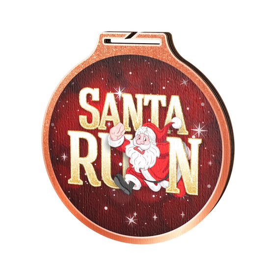 Habitat Santa Run Bronze Eco Friendly Wooden Medal