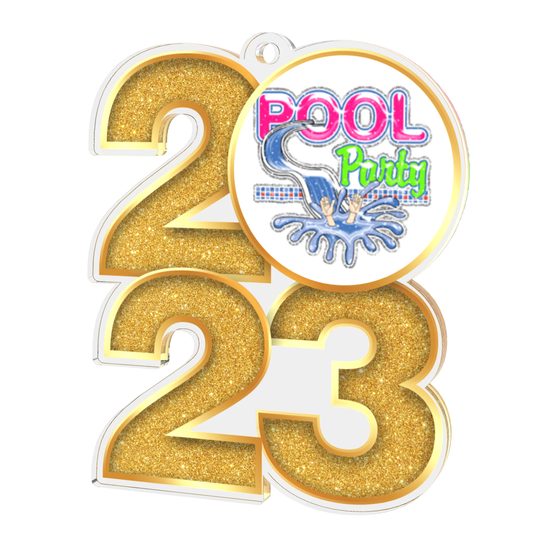 Swimming Pool Party Acrylic Medal