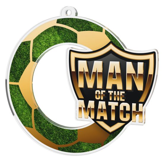 Man of the Match Soccer Shield Medal