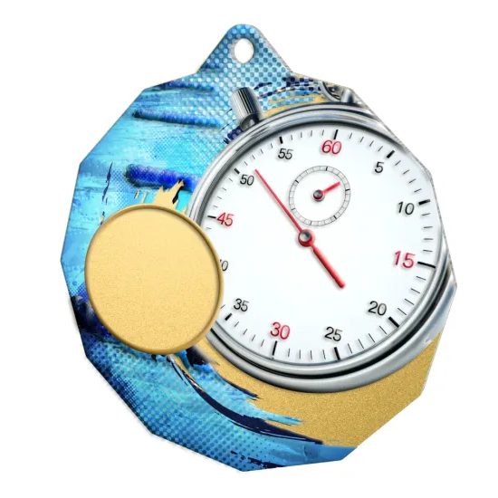 Dodeca Swimming Stainless Steel Logo Insert Medal