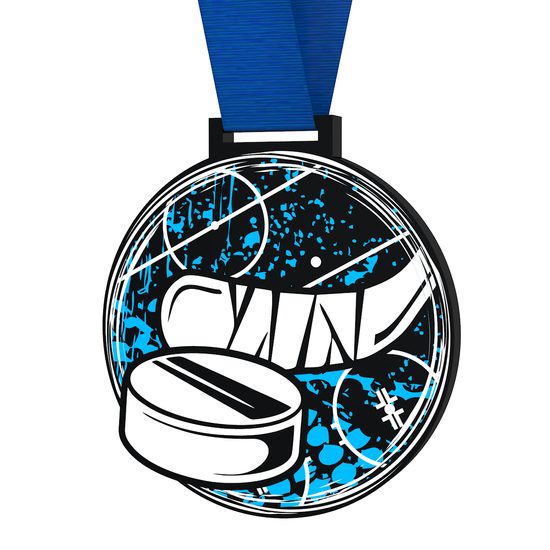 Giant Ice Hockey Black Acrylic Medal