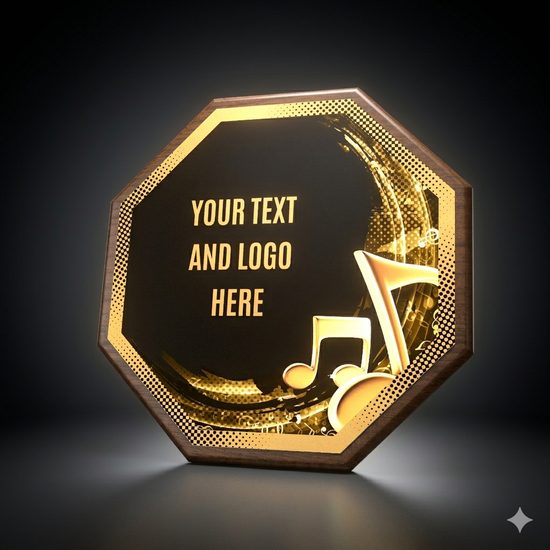 HEX Metal & Wood Music Plaque