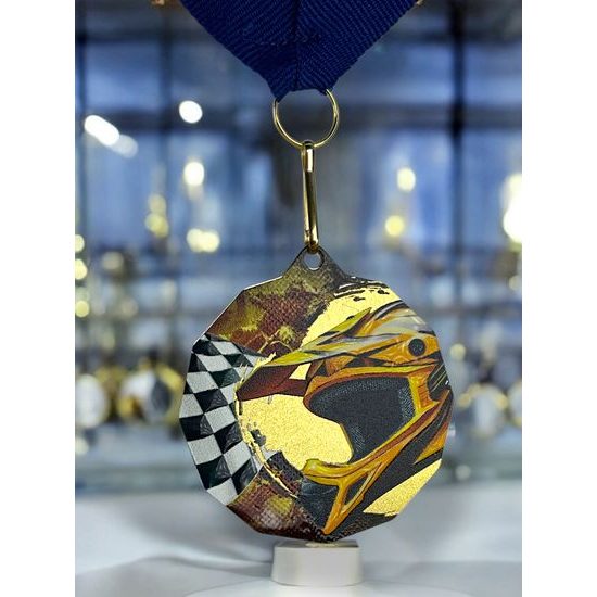 Polygon Stainless Steel Motorsport Medal