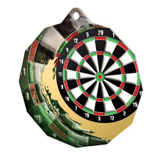 Polygon Stainless Steel Darts Medal