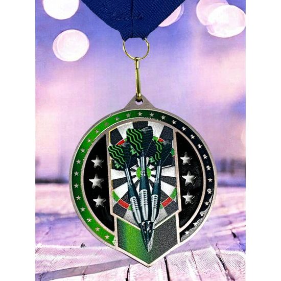 Noir Stainless Steel Darts Medal