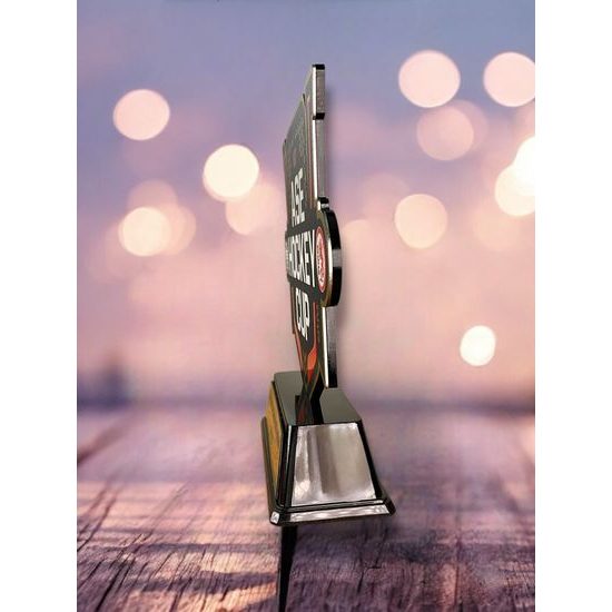 Infinity Metal & Black Acrylic Custom Award