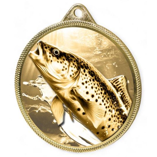 Trout Fishing Texture Classic Print Gold Medal