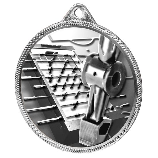 Foosball Classic Texture 3D Print Silver Medal