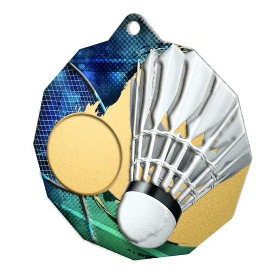 Dodeca Badminton Stainless Steel Logo Insert Medal
