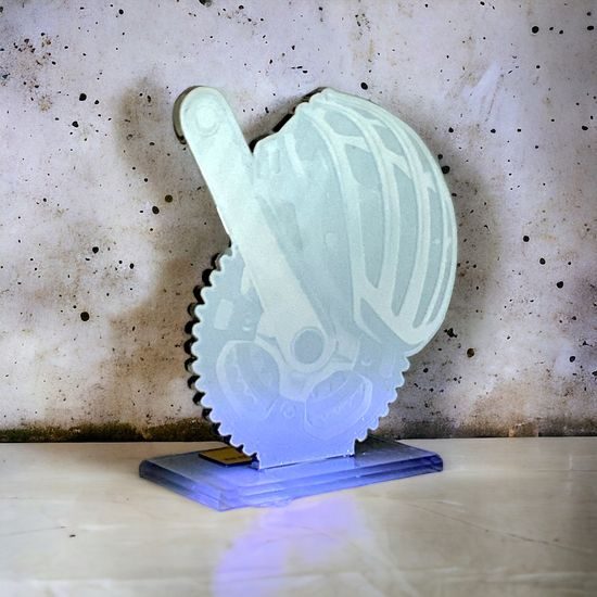 Cannes Printed Acrylic Cycling 2 Trophy