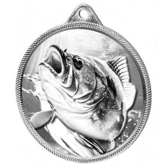 Bream Fishing Texture Classic Print Silver Medal