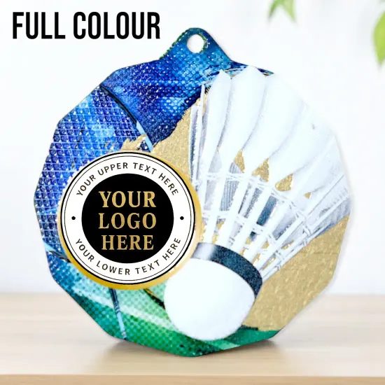Dodeca Badminton Stainless Steel Logo Insert Medal