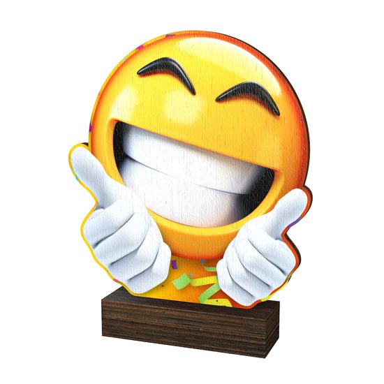 Sierra Emoji Real Wood Trophy