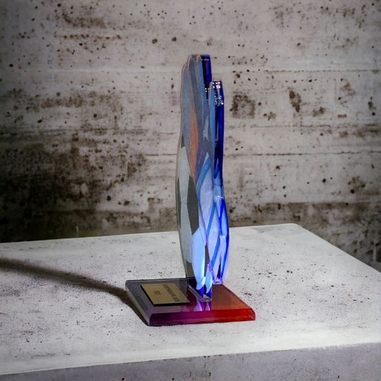 Cannes Printed Acrylic Soccer Goalkeeper Trophy