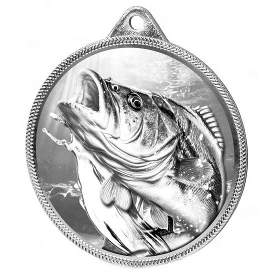Carp Fishing Texture Classic Print Silver Medal