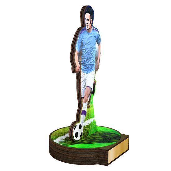 Grove Soccer Player Real Wood Trophy