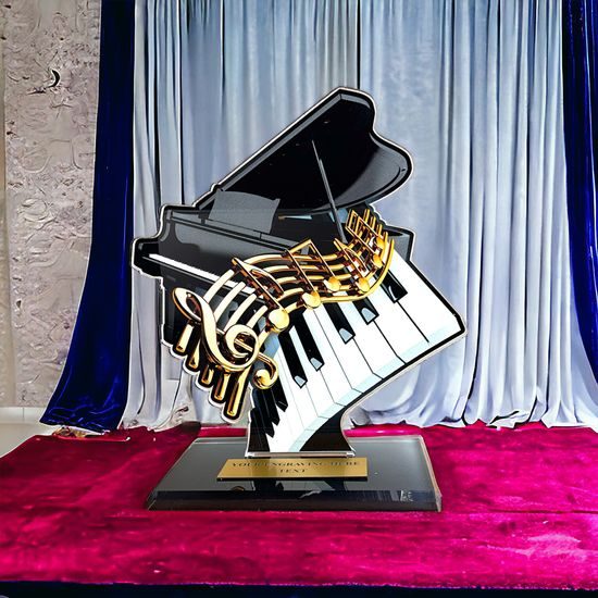 Cannes Printed Acrylic Piano Trophy