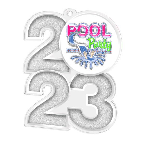 Swimming Pool Party Acrylic Medal