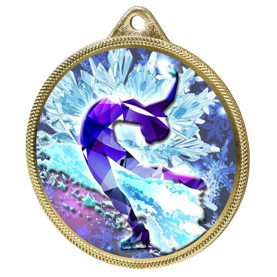 Ice Figure Skater Color Texture 3D Print Gold Medal