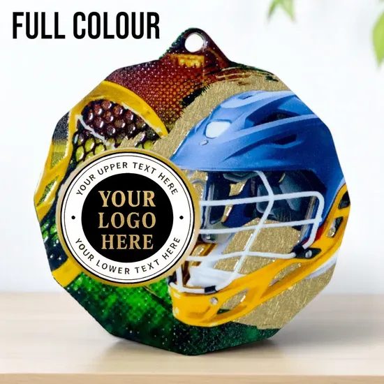 Dodeca Lacrosse Stainless Steel Logo Insert Medal