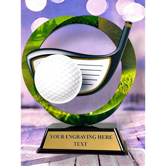 Onyx Stainless Steel Golf Trophy