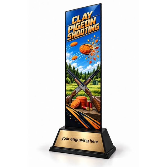 Shadowline Clay Pigeon Shooting Metal Trophy