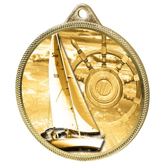 Sailing Classic Texture 3D Print Gold Medal