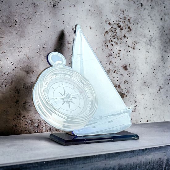Cannes Printed Acrylic Sailing Trophy