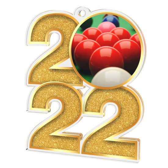 Snooker 2022 Gold Acrylic Medal