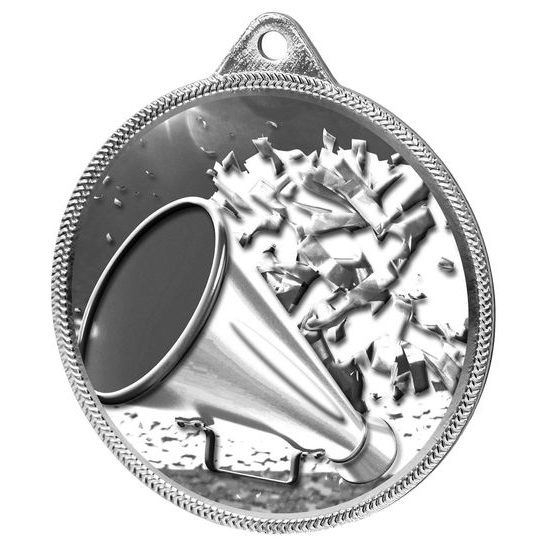 Cheerleading Texture 3D Print Silver Medal