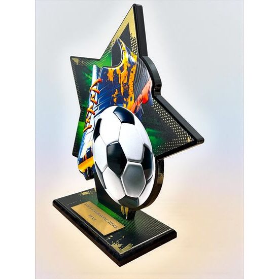 Liano Stainless Steel Soccer Trophy