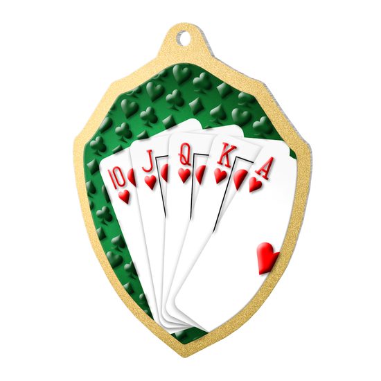 Molten Stainless Steel Cards Medal