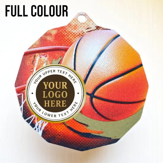 Dodeca Basketball Stainless Steel Logo Insert Medal