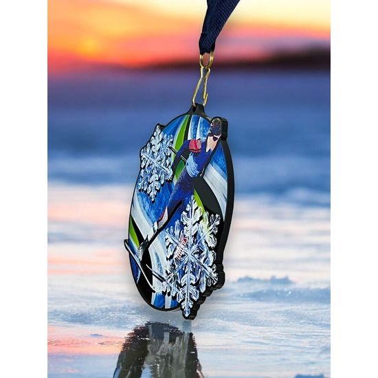 Rincon Black Acrylic Cross Country Skiing Medal