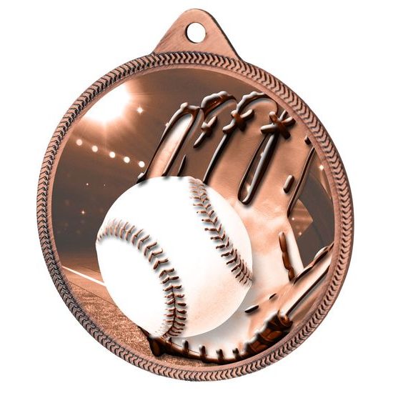 Baseball Classic Texture 3D Print Bronze Medal