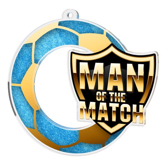 Man of the Match Soccer Shield Medal