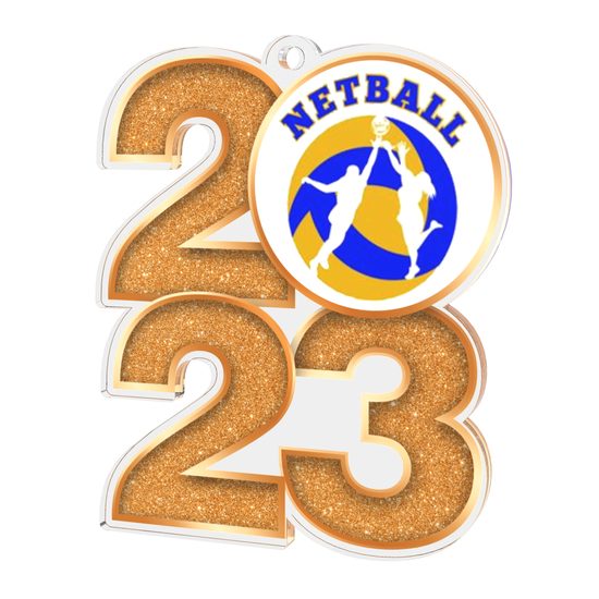Netball Shooter 2023 Acrylic Medal