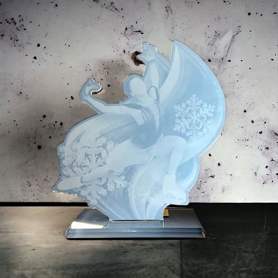 Cannes Printed Acrylic Figure Skating Trophy