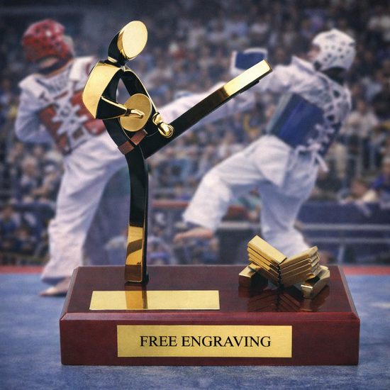 Barcelona Karate Handmade Metal Trophy